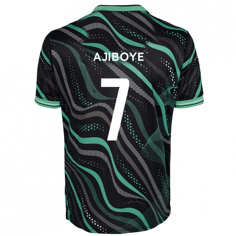 Danxen Hombre Camiseta David Ajiboye #7 Negro Verde 2ª Equipación 2025/26 La Camisa México