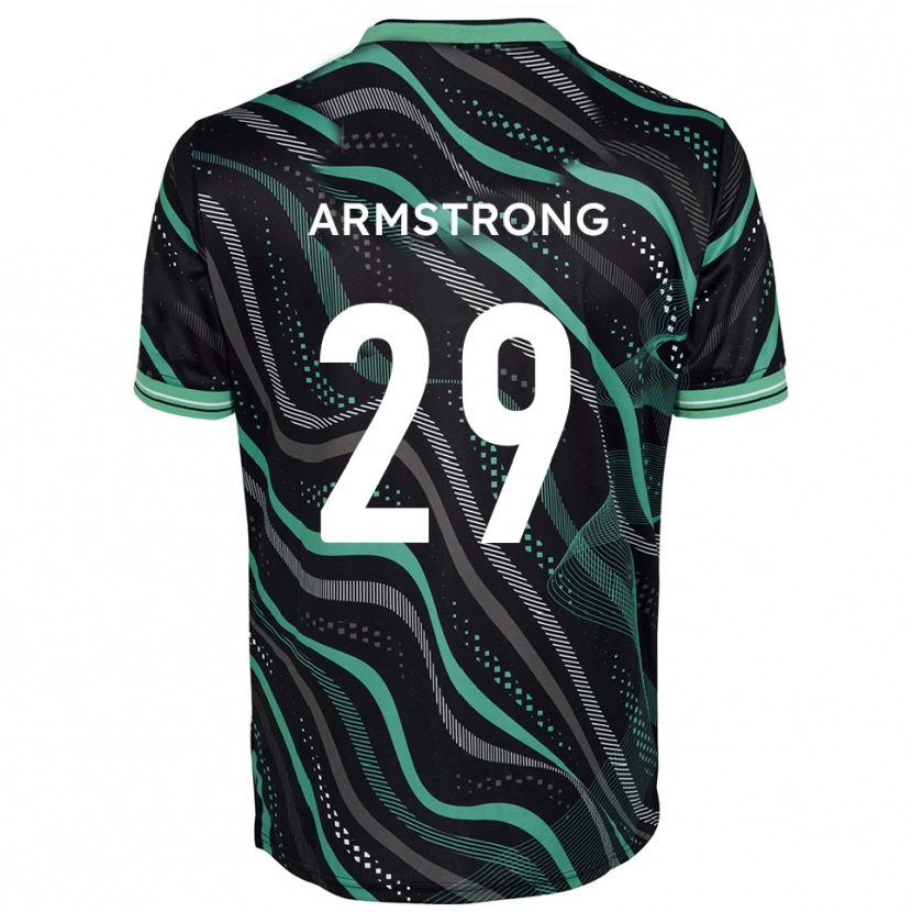 Danxen Hombre Camiseta Luke Armstrong #29 Negro Verde 2ª Equipación 2025/26 La Camisa México