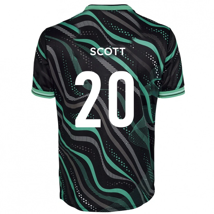 Danxen Hombre Camiseta Cedwyn Scott #20 Negro Verde 2ª Equipación 2025/26 La Camisa México