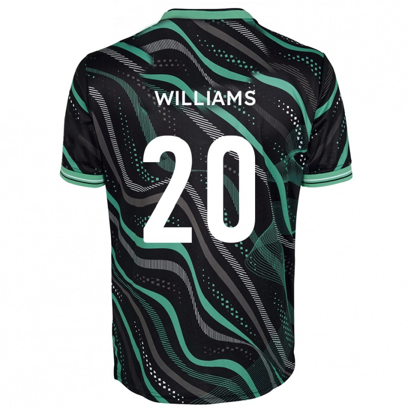 Danxen Hombre Camiseta Ben Williams #20 Negro Verde 2ª Equipación 2025/26 La Camisa México