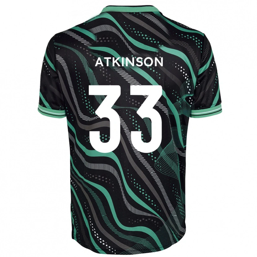Danxen Hombre Camiseta Hayden Atkinson #33 Negro Verde 2ª Equipación 2025/26 La Camisa México