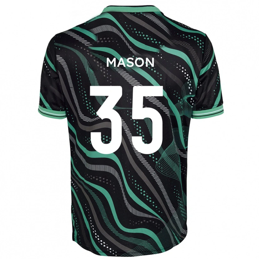 Danxen Hombre Camiseta Seb Mason #35 Negro Verde 2ª Equipación 2025/26 La Camisa México