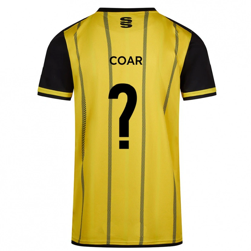 Danxen Hombre Camiseta Toby Coar #0 Amarillo Negro 2ª Equipación 2025/26 La Camisa México