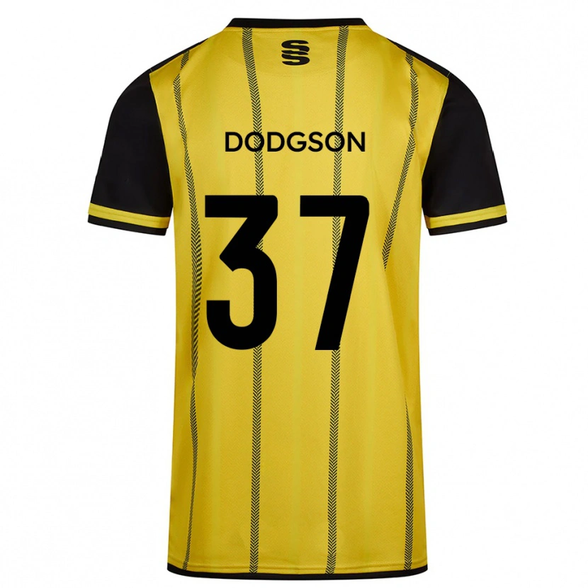 Danxen Hombre Camiseta Ewan Dodgson #37 Amarillo Negro 2ª Equipación 2025/26 La Camisa México