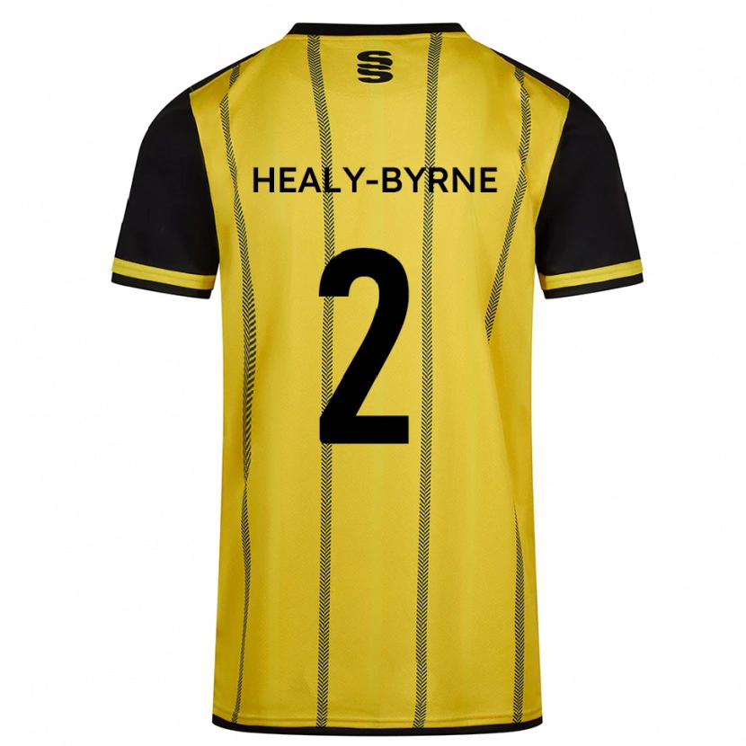 Danxen Hombre Camiseta Alex Healy-Byrne #2 Amarillo Negro 2ª Equipación 2025/26 La Camisa México