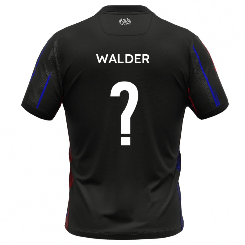 Danxen Hombre Camiseta Alex Walder #0 Negro Rojo 2ª Equipación 2025/26 La Camisa México