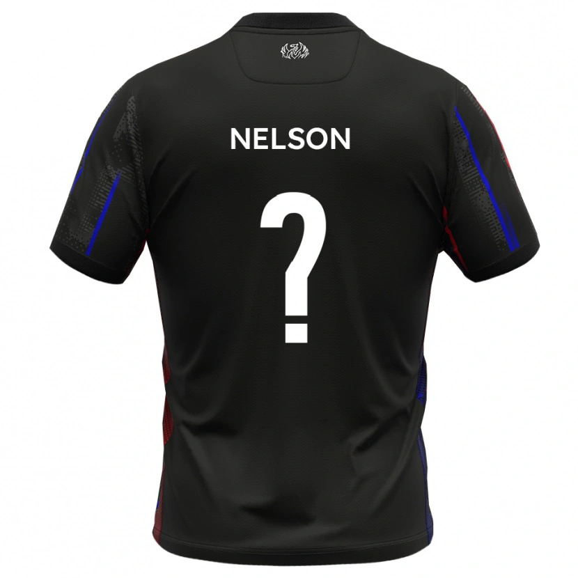 Danxen Hombre Camiseta Toby Nelson #0 Negro Rojo 2ª Equipación 2025/26 La Camisa México