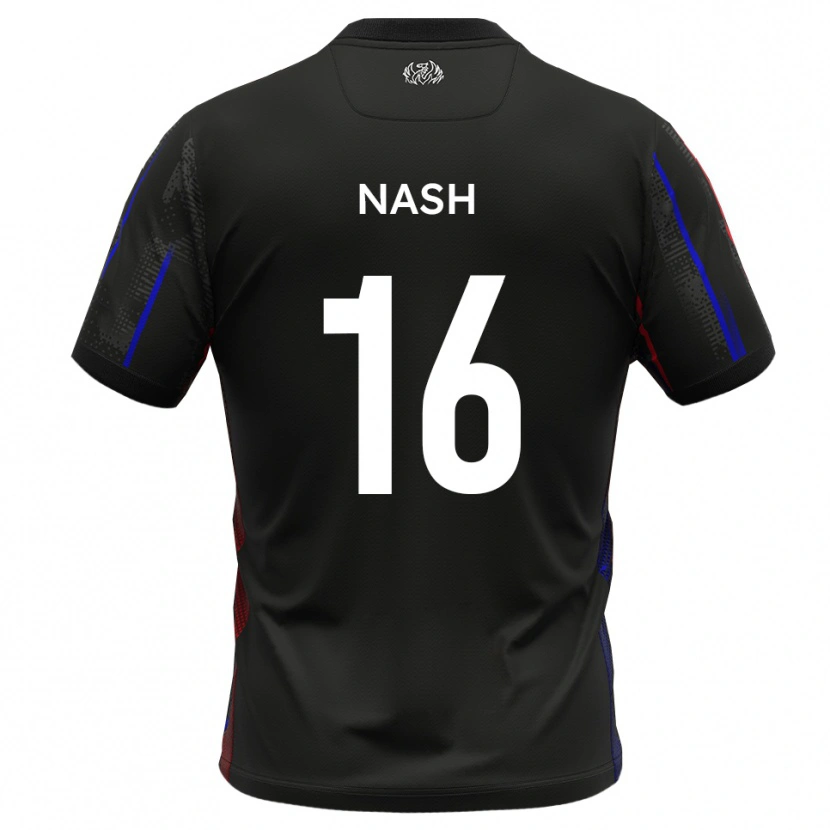 Danxen Hombre Camiseta Pat Nash #16 Negro Rojo 2ª Equipación 2025/26 La Camisa México