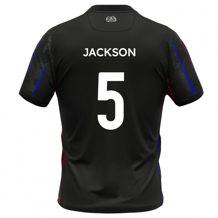 Danxen Hombre Camiseta Ben Jackson #5 Negro Rojo 2ª Equipación 2025/26 La Camisa México