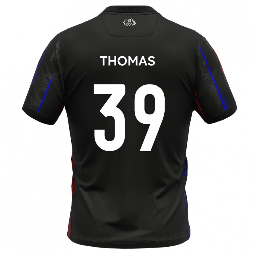 Danxen Hombre Camiseta Kwame Thomas #39 Negro Rojo 2ª Equipación 2025/26 La Camisa México