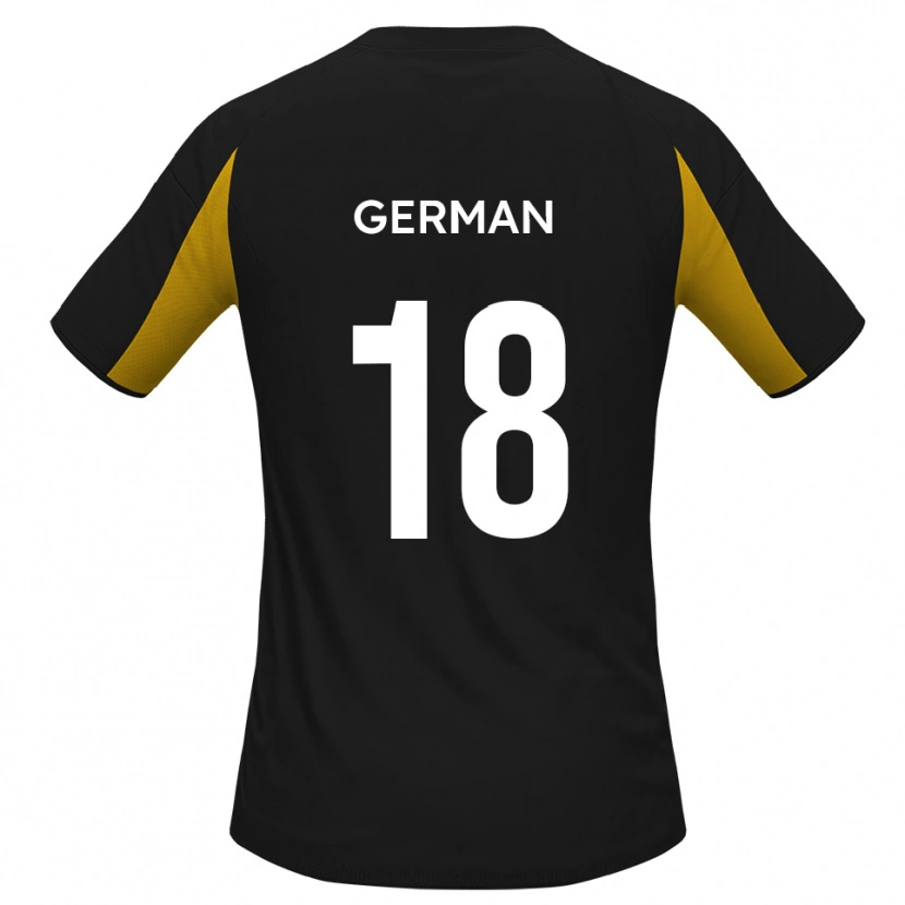 Danxen Hombre Camiseta Owen German #18 Negro Amarillo 2ª Equipación 2025/26 La Camisa México
