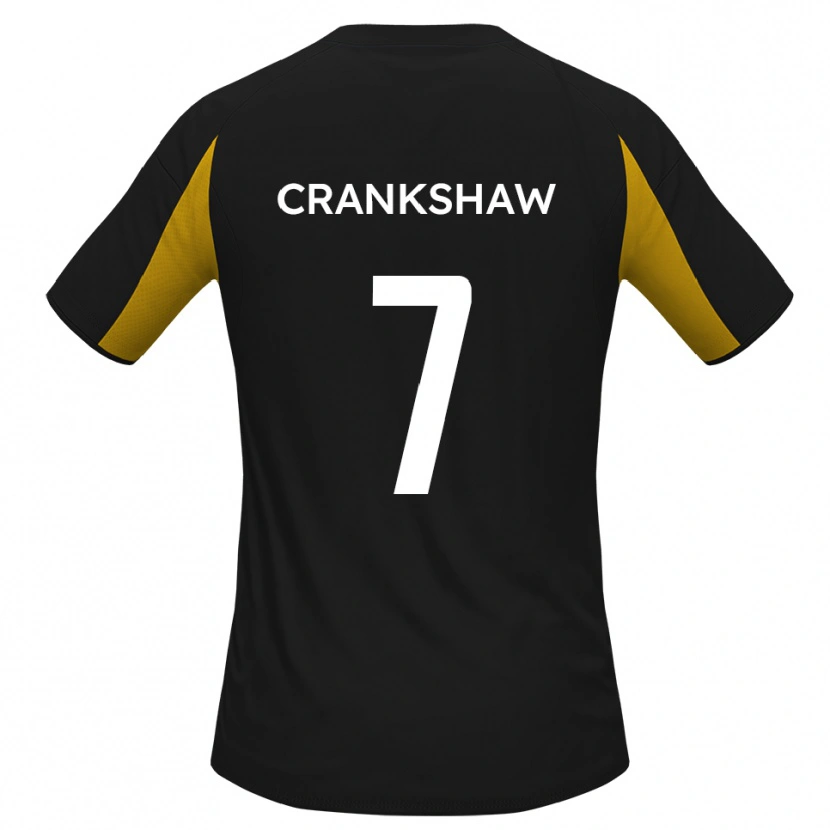 Danxen Hombre Camiseta Ollie Crankshaw #7 Negro Amarillo 2ª Equipación 2025/26 La Camisa México