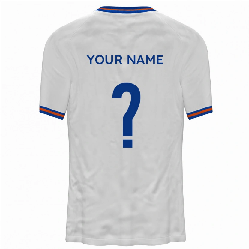 Danxen Hombre Camiseta Su Nombre #0 Blanco Azul 2ª Equipación 2025/26 La Camisa México