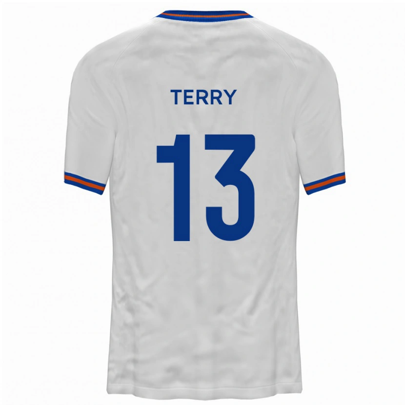 Danxen Hombre Camiseta Mason Terry #13 Blanco Azul 2ª Equipación 2025/26 La Camisa México