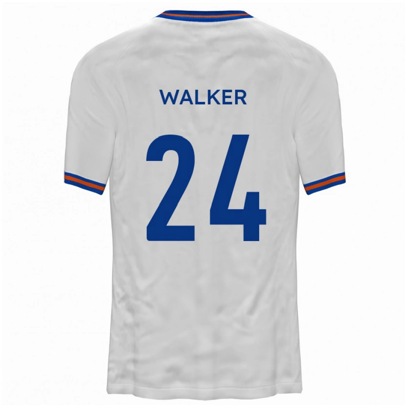 Danxen Hombre Camiseta Lewis Walker #24 Blanco Azul 2ª Equipación 2025/26 La Camisa México