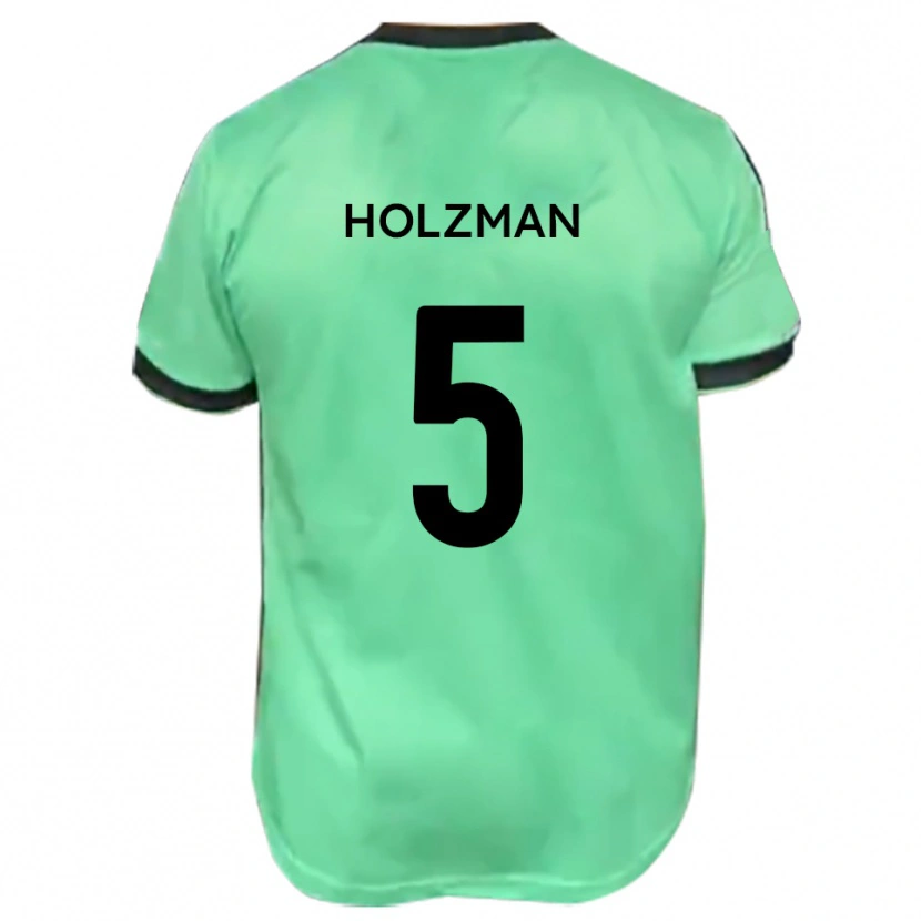 Danxen Hombre Camiseta Louie Holzman #5 Turquesa Negro 2ª Equipación 2025/26 La Camisa México