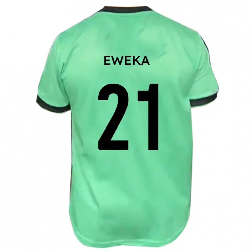 Danxen Hombre Camiseta Temi Eweka #21 Turquesa Negro 2ª Equipación 2025/26 La Camisa México
