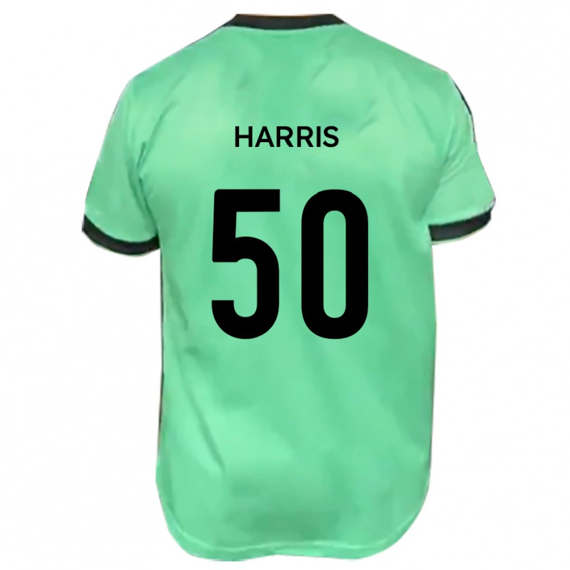 Danxen Hombre Camiseta Archie Harris #50 Turquesa Negro 2ª Equipación 2025/26 La Camisa México