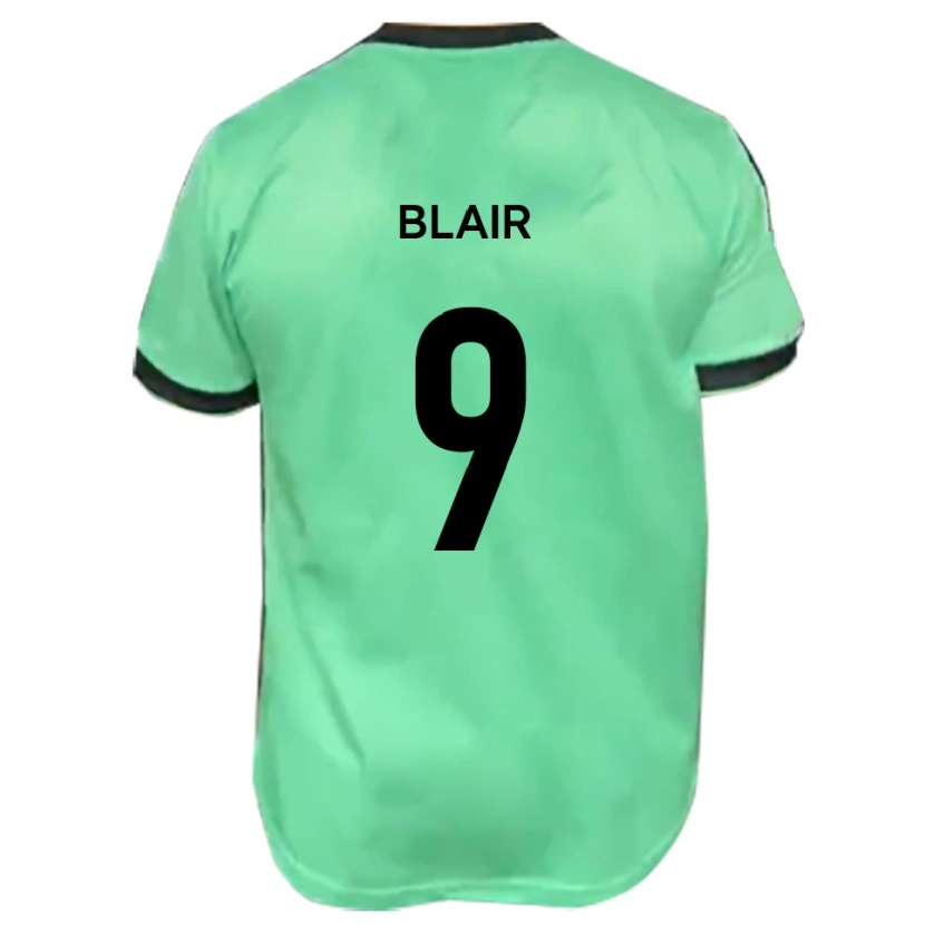 Danxen Hombre Camiseta Aaron Blair #9 Turquesa Negro 2ª Equipación 2025/26 La Camisa México