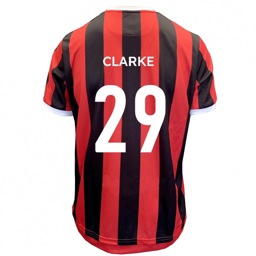 Danxen Hombre Camiseta Jahmari Clarke #29 Rojo Negro 2ª Equipación 2025/26 La Camisa México