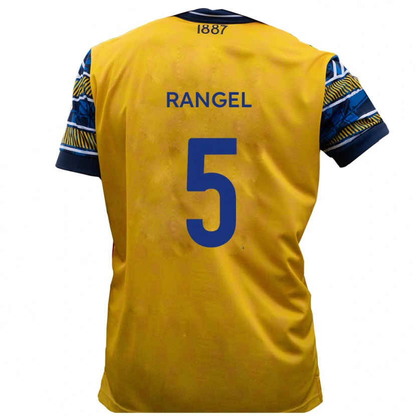 Danxen Hombre Camiseta Chris Rangel #5 Amarillo Negro 2ª Equipación 2025/26 La Camisa México
