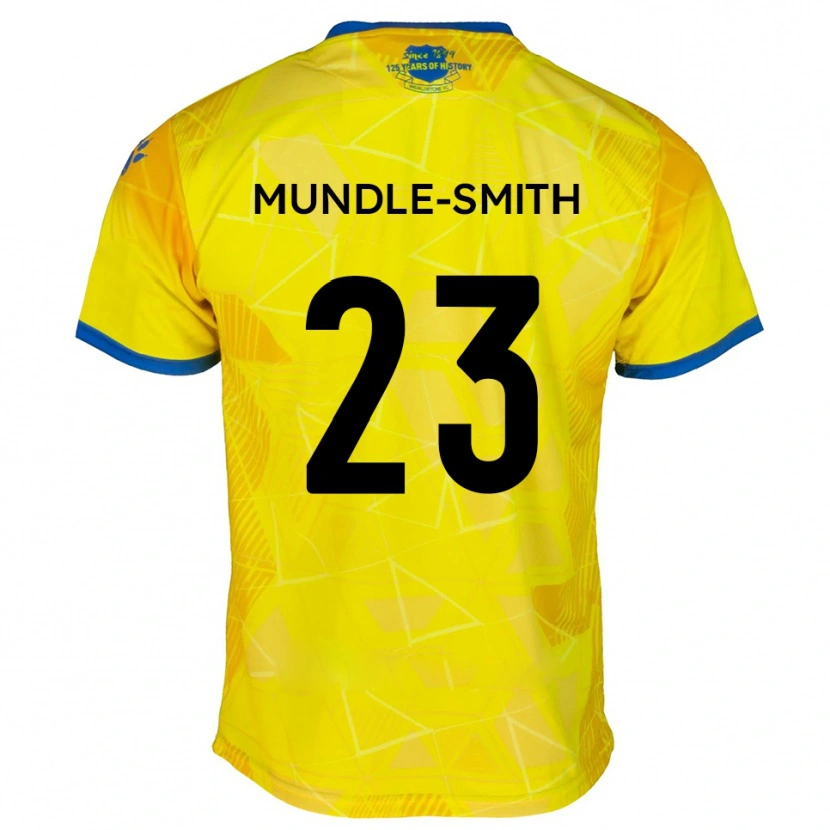 Danxen Hombre Camiseta Jaydn Mundle-Smith #23 Amarillo Azul 2ª Equipación 2025/26 La Camisa México