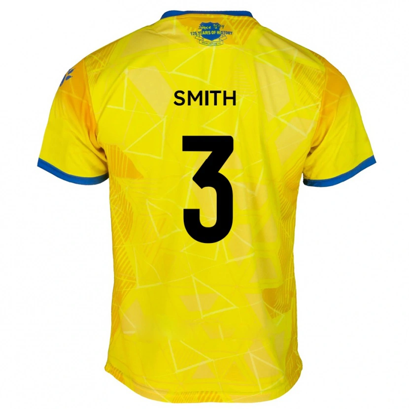 Danxen Hombre Camiseta Kaleem Smith #3 Amarillo Azul 2ª Equipación 2025/26 La Camisa México