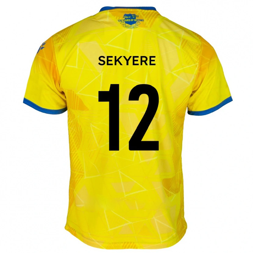 Danxen Hombre Camiseta Jeffrey Sekyere #12 Amarillo Azul 2ª Equipación 2025/26 La Camisa México
