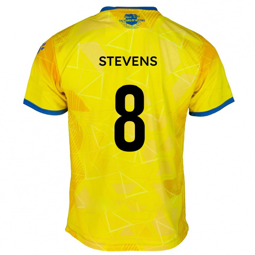Danxen Hombre Camiseta James Stevens #8 Amarillo Azul 2ª Equipación 2025/26 La Camisa México