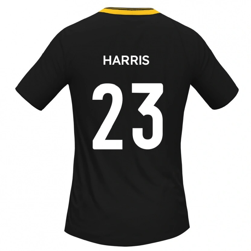 Danxen Hombre Camiseta Jayden Harris #23 Negro Amarillo 2ª Equipación 2025/26 La Camisa México