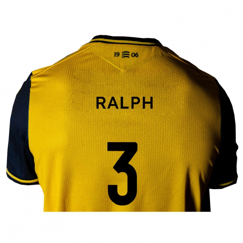 Danxen Hombre Camiseta Nathan Ralph #3 Amarillo Negro 2ª Equipación 2025/26 La Camisa México