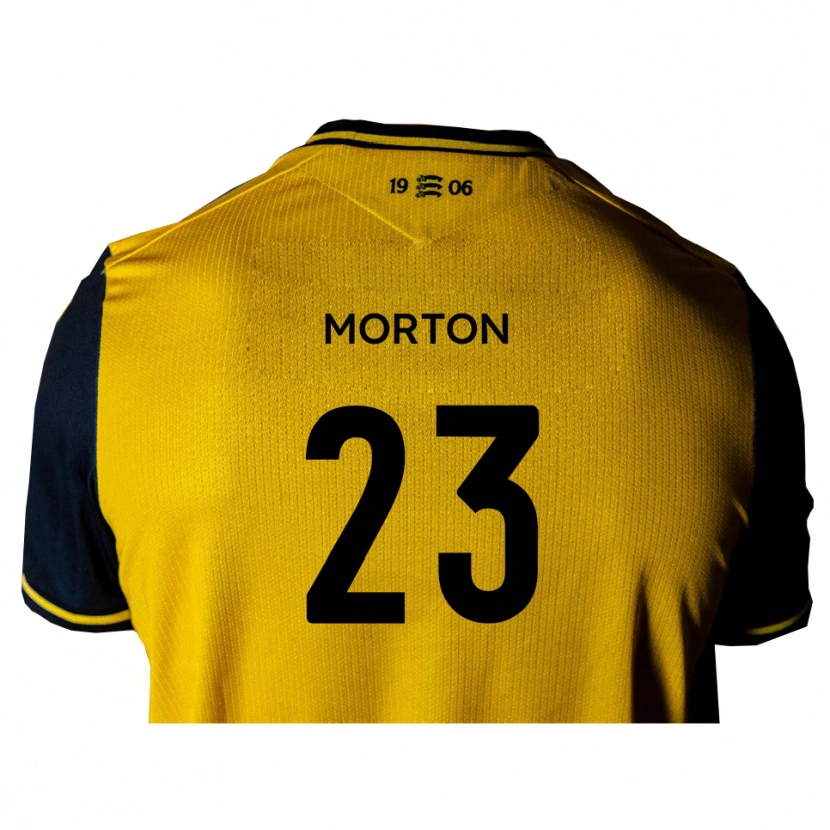 Danxen Hombre Camiseta James Morton #23 Amarillo Negro 2ª Equipación 2025/26 La Camisa México