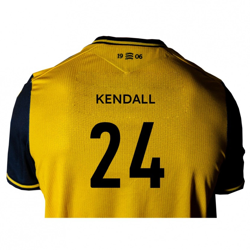 Danxen Hombre Camiseta Charley Kendall #24 Amarillo Negro 2ª Equipación 2025/26 La Camisa México