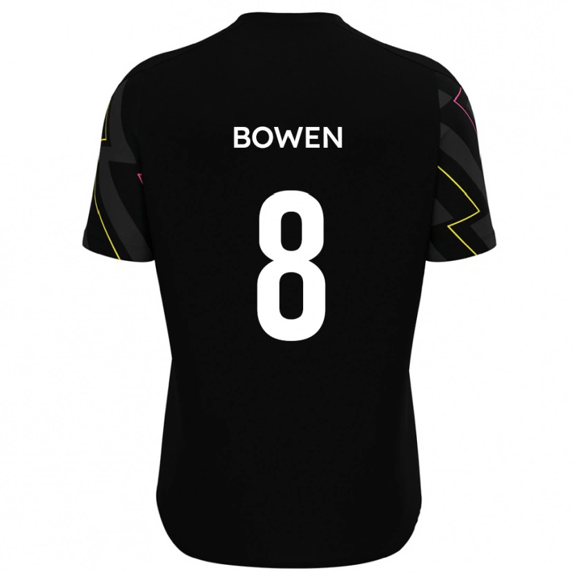Danxen Hombre Camiseta Sam Bowen #8 Negro Gris 2ª Equipación 2025/26 La Camisa México