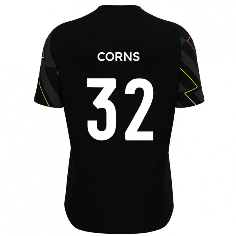Danxen Hombre Camiseta Billy Corns #32 Negro Gris 2ª Equipación 2025/26 La Camisa México