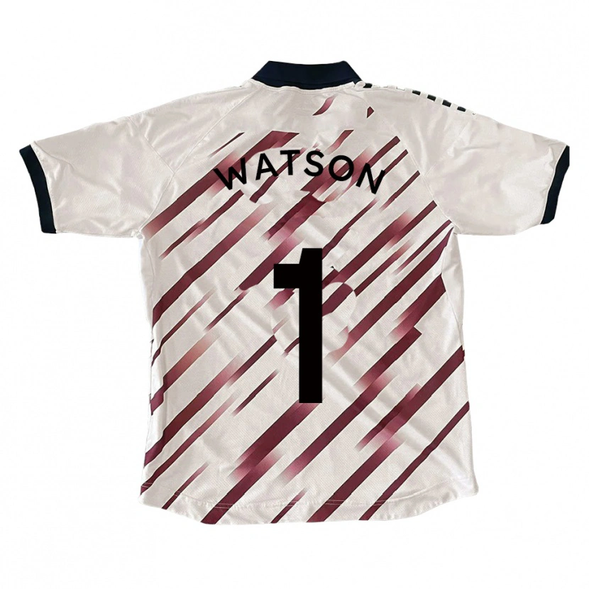 Danxen Hombre Camiseta Rory Watson #1 Blanco Rojo 2ª Equipación 2025/26 La Camisa México