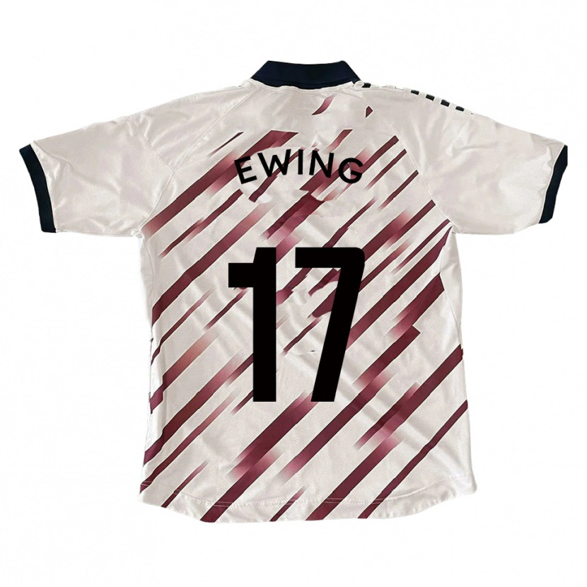 Danxen Hombre Camiseta Oliver Ewing #17 Blanco Rojo 2ª Equipación 2025/26 La Camisa México