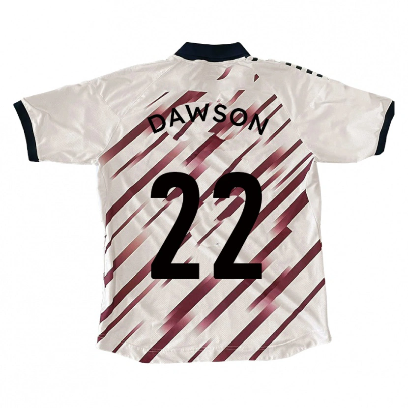 Danxen Hombre Camiseta Joey Dawson #22 Blanco Rojo 2ª Equipación 2025/26 La Camisa México