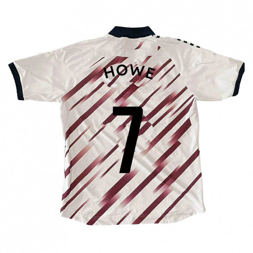 Danxen Hombre Camiseta Declan Howe #7 Blanco Rojo 2ª Equipación 2025/26 La Camisa México