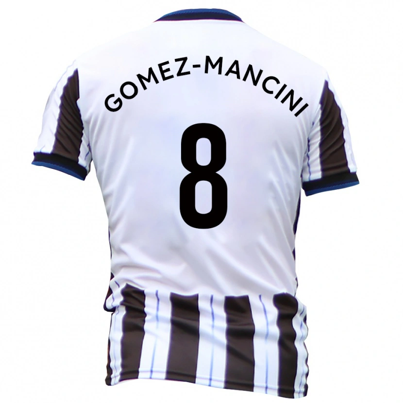 Danxen Hombre Camiseta Anthony Gomez-Mancini #8 Blanco Negro 2ª Equipación 2025/26 La Camisa México