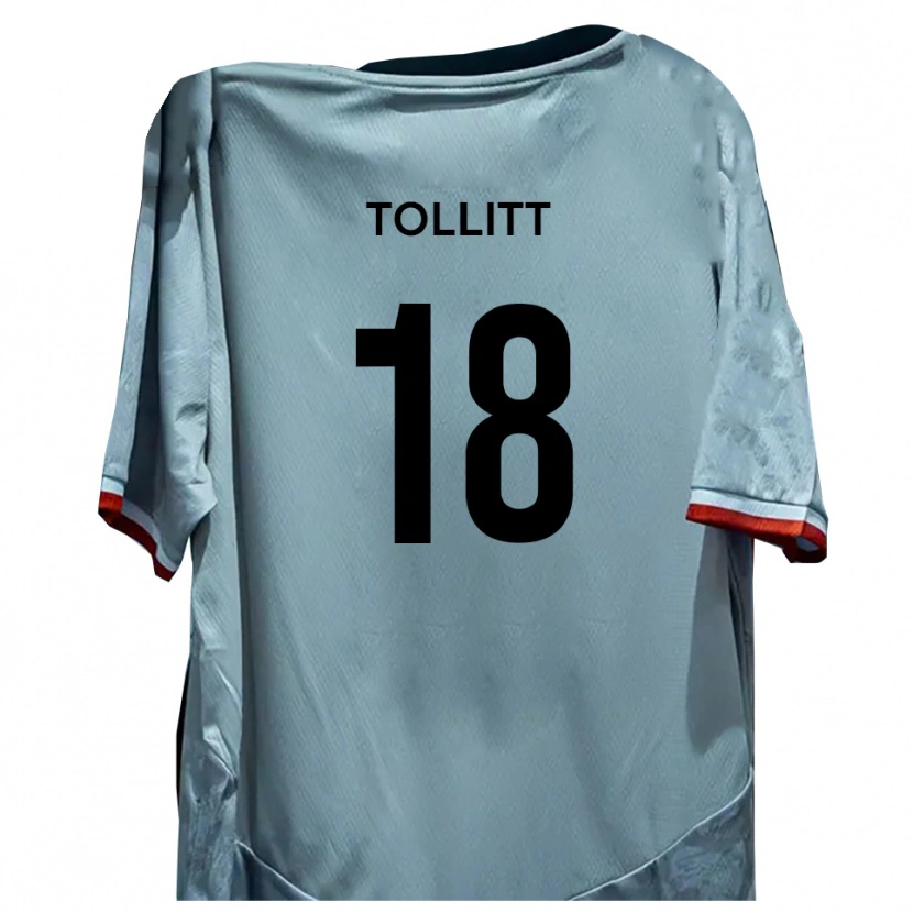 Danxen Hombre Camiseta Ben Tollitt #18 Blanco Negro 2ª Equipación 2025/26 La Camisa México