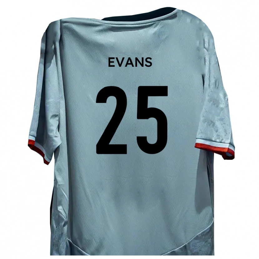 Danxen Hombre Camiseta Andy Evans #25 Blanco Negro 2ª Equipación 2025/26 La Camisa México