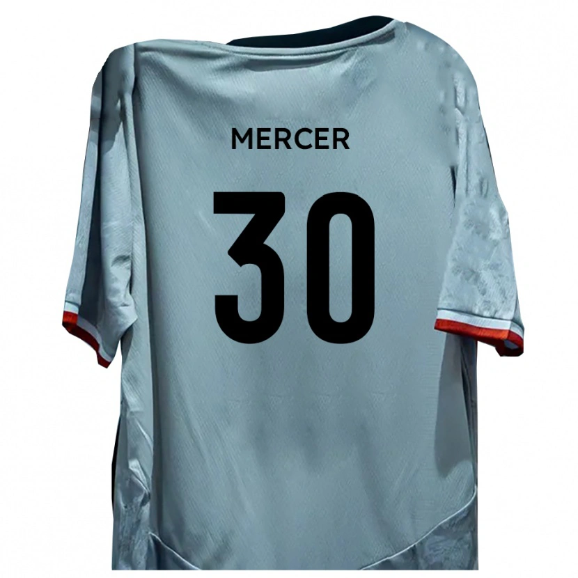 Danxen Hombre Camiseta Nathan Mercer #30 Blanco Negro 2ª Equipación 2025/26 La Camisa México
