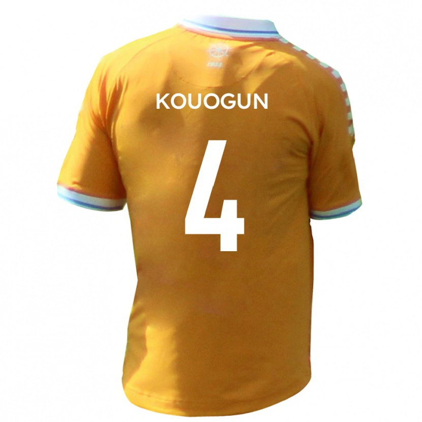 Danxen Hombre Camiseta Maxim Kouogun #4 Amarillo Azul 2ª Equipación 2025/26 La Camisa México