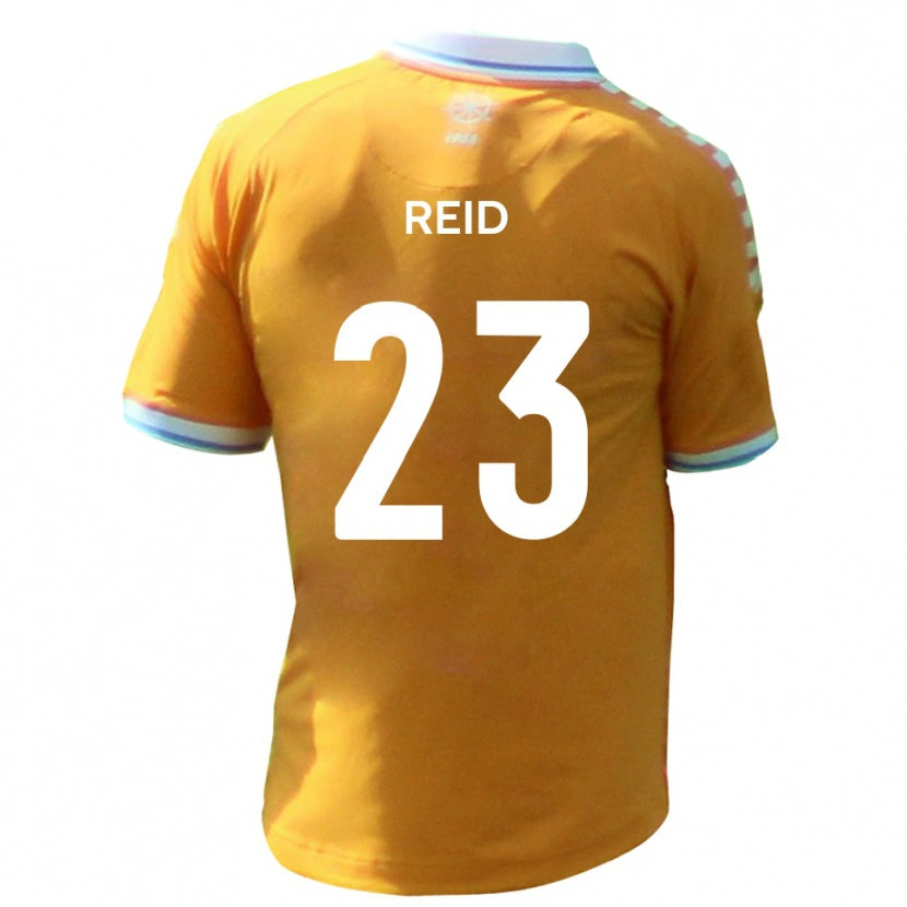 Danxen Hombre Camiseta Alex Reid #23 Amarillo Azul 2ª Equipación 2025/26 La Camisa México