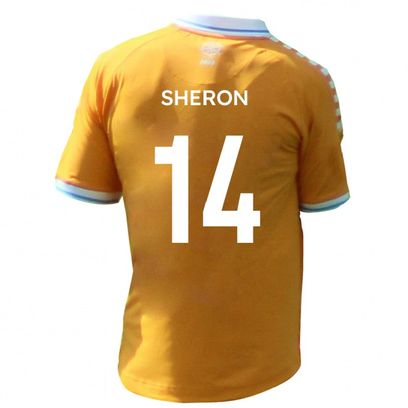 Danxen Hombre Camiseta Nathan Sheron #14 Amarillo Azul 2ª Equipación 2025/26 La Camisa México