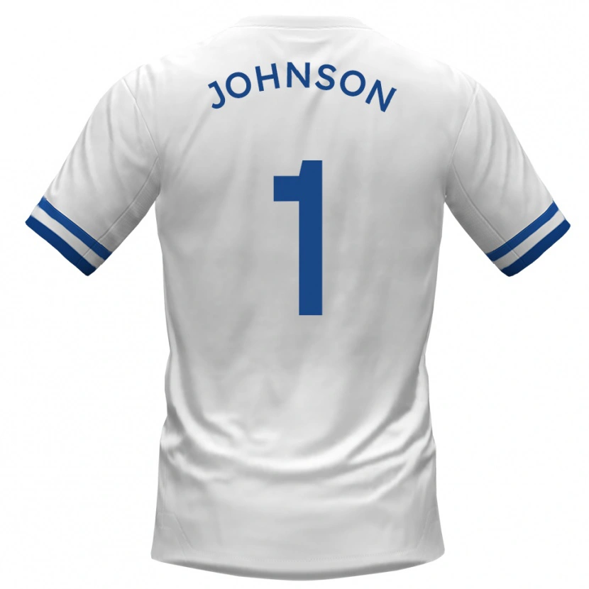 Danxen Hombre Camiseta Sam Johnson #1 Blanco Azul 2ª Equipación 2025/26 La Camisa México