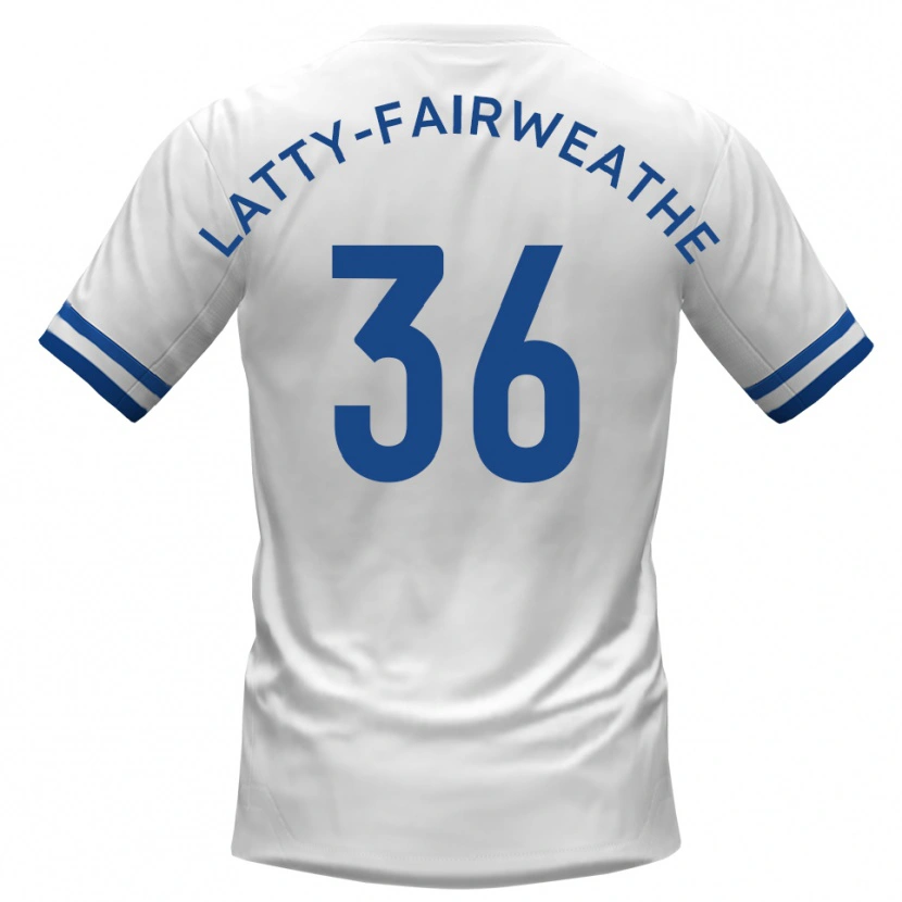 Danxen Hombre Camiseta Thierry Latty-Fairweather #36 Blanco Azul 2ª Equipación 2025/26 La Camisa México