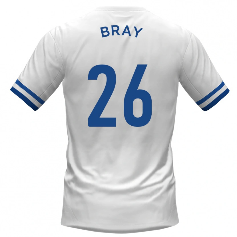 Danxen Hombre Camiseta Owen Bray #26 Blanco Azul 2ª Equipación 2025/26 La Camisa México