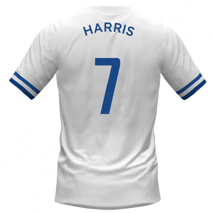 Danxen Hombre Camiseta Will Harris #7 Blanco Azul 2ª Equipación 2025/26 La Camisa México